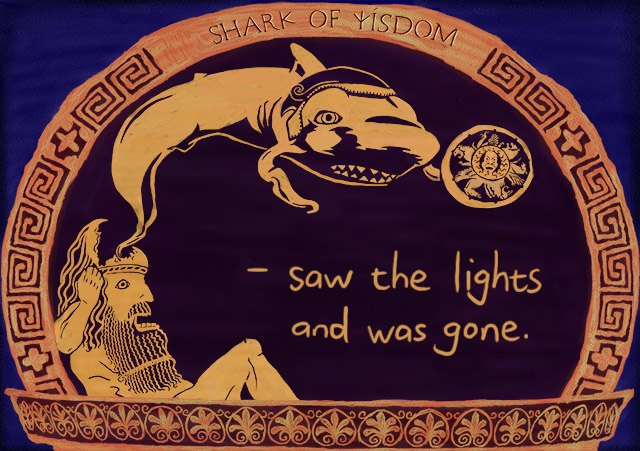 SOW0668 Shark Of Wisdom saw the lights and was gone.